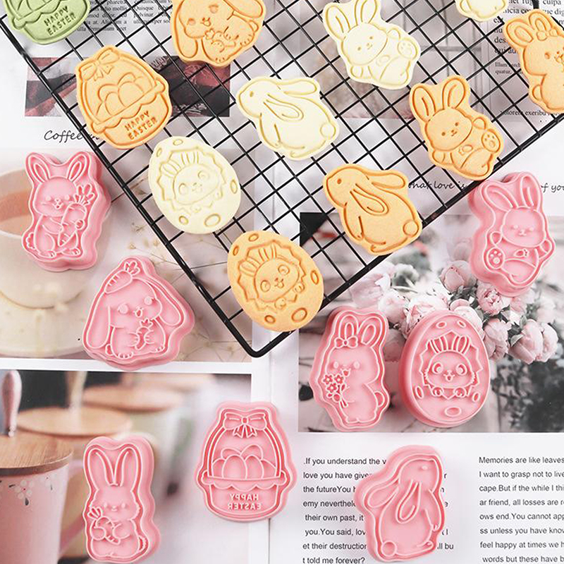 Cookie Cutter Set - 3D Easter Cookie Stamps & Cutters
