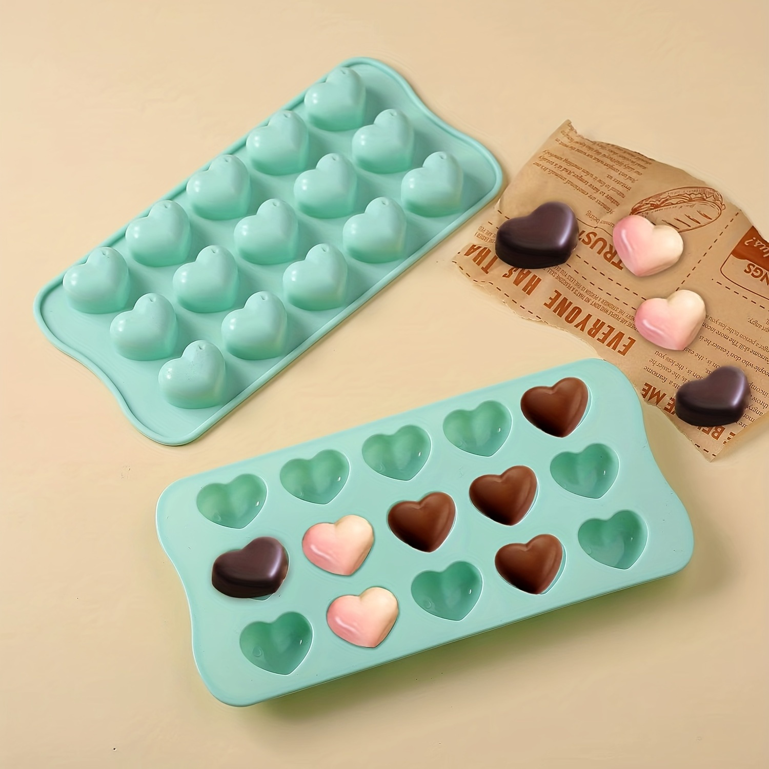 Silicone Cake Mold - 1pc 3D Heart-shaped Chocolate Mold -