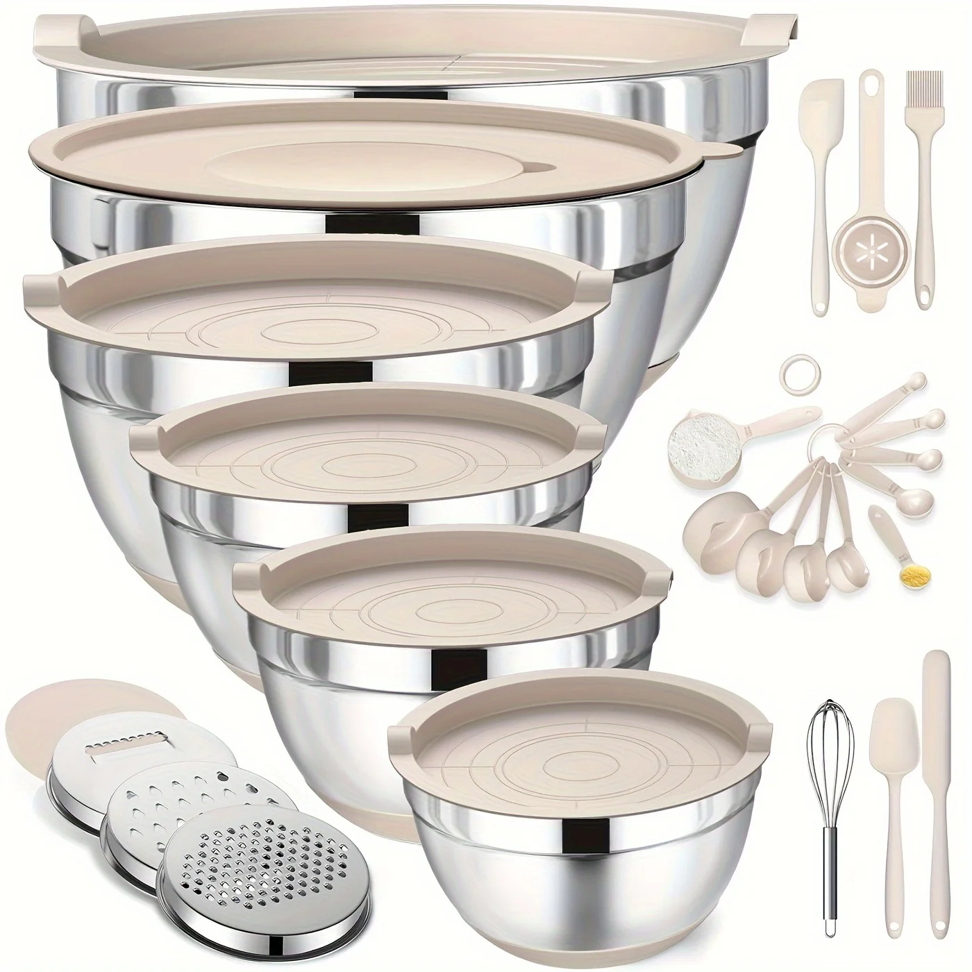 Kitchen Glass Baking Set - Set of Mixing Bowls Made of