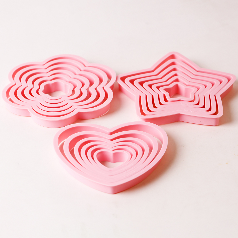 1set/3sets Pink Heart Star Flo - Cookie Cutter Set avis et prix