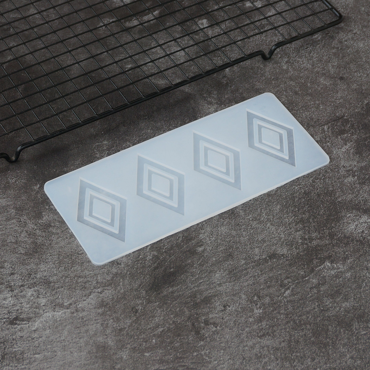 Hollow Out Rhombus Pattern Cho - Silicone Cake Mold avis et prix