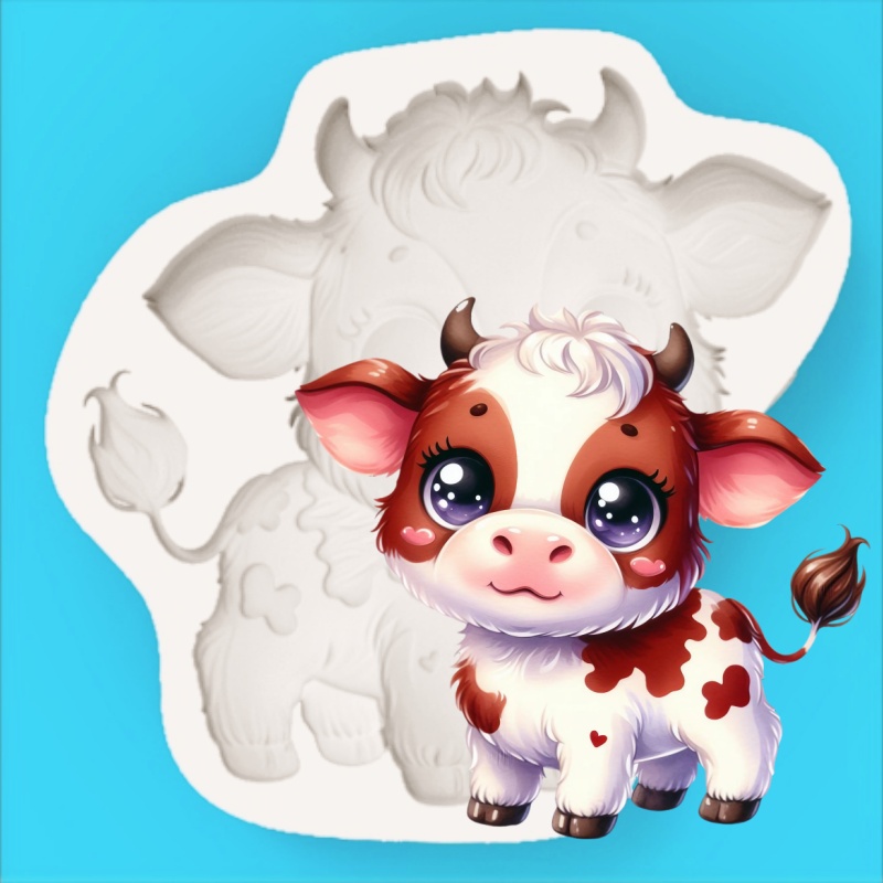 Cute Cow-Shaped Mold Cartoon C - Silicone Cake Mold avis et prix