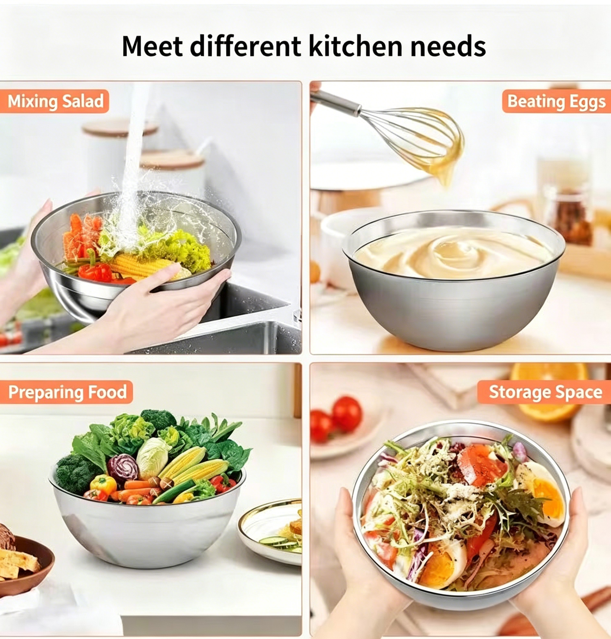 Thickened Stainless Steel Mixi - Kitchen Baking Bowls avis et prix