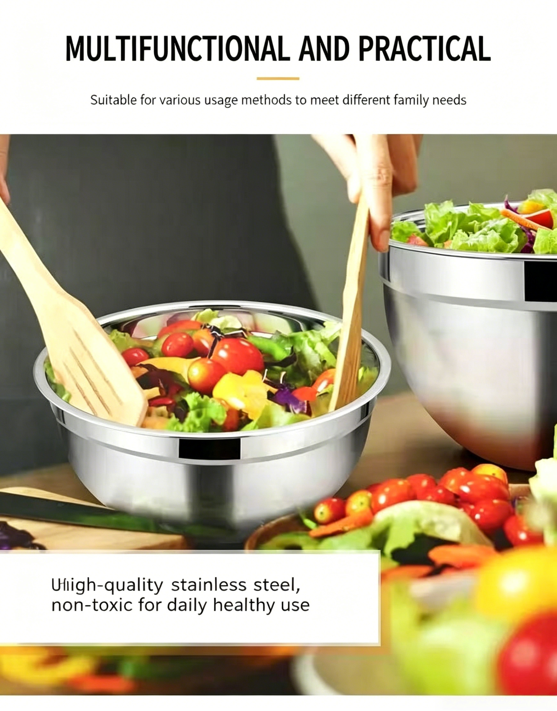 Thickened Stainless Steel Mixi - Kitchen Baking Bowls avis et prix