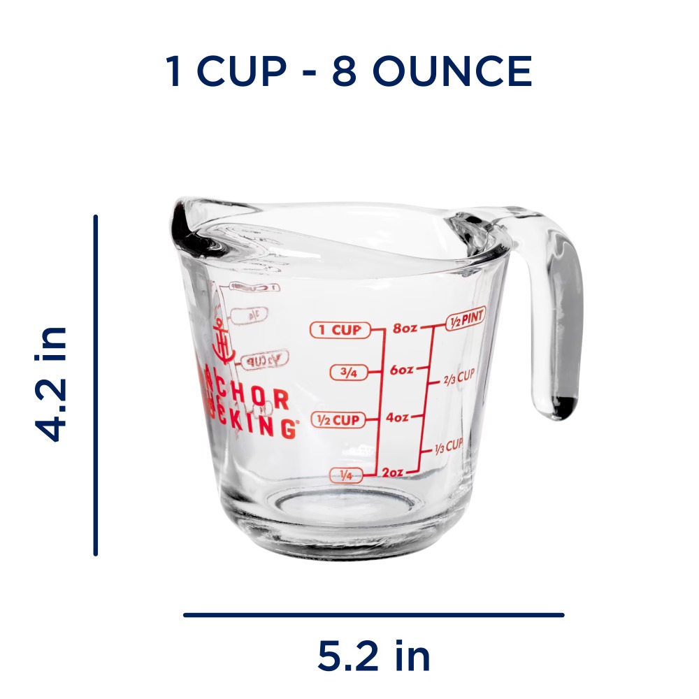 2-Pack Glass Measuring Cups Se - Kitchen Glass Baking Set avis et prix