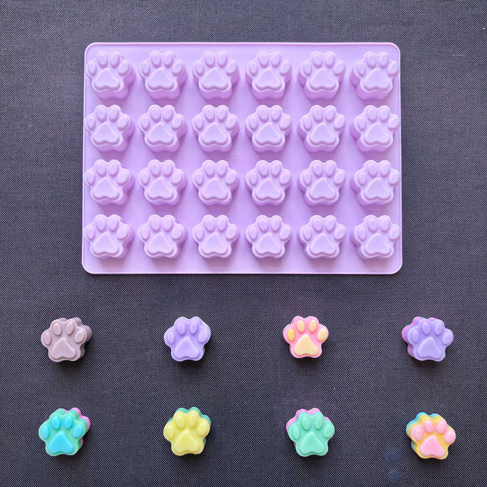 1pc 24 hole cat paw shaped cho - Silicone Cake Mold avis et prix