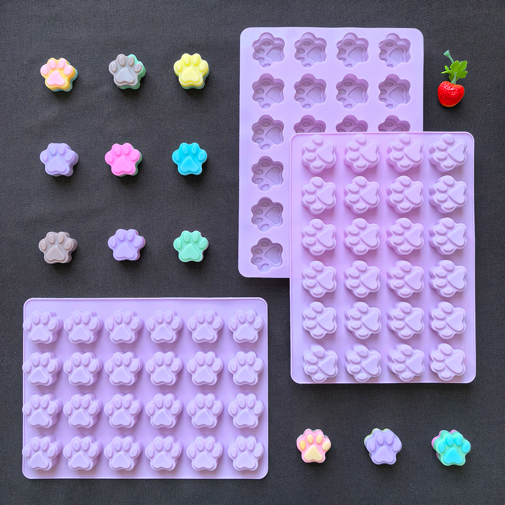 1pc 24 hole cat paw shaped cho - Silicone Cake Mold avis et prix