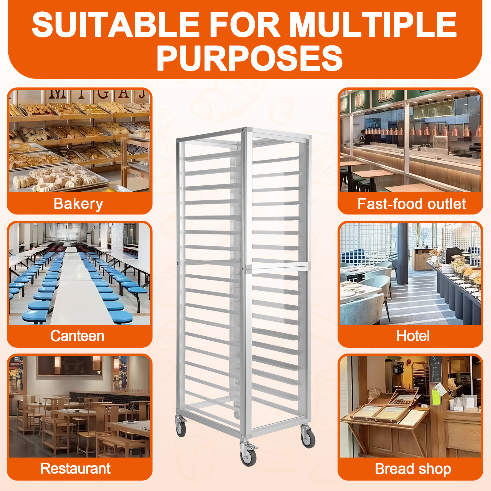 18 Tiers Speed Rack with Wheel - Kitchen Baking Cart avis et prix