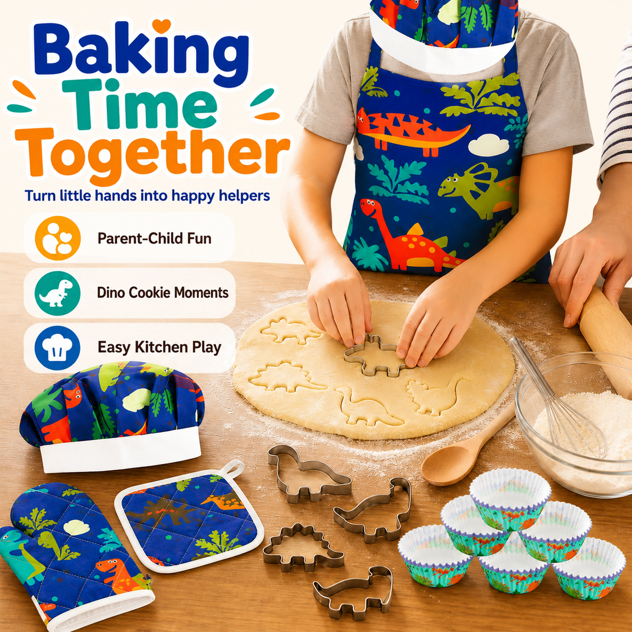 Dinosaur Kids Baking Set Chef  - Baking Kitchen For Kids avis et prix