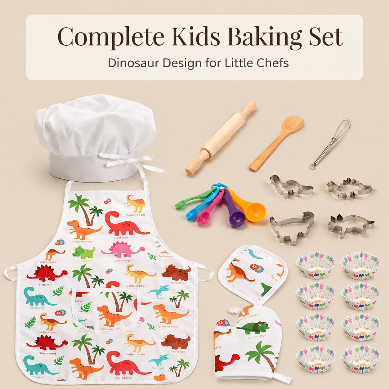 Dinosaur Kids Baking Set Chef  - Baking Kitchen For Kids avis et prix