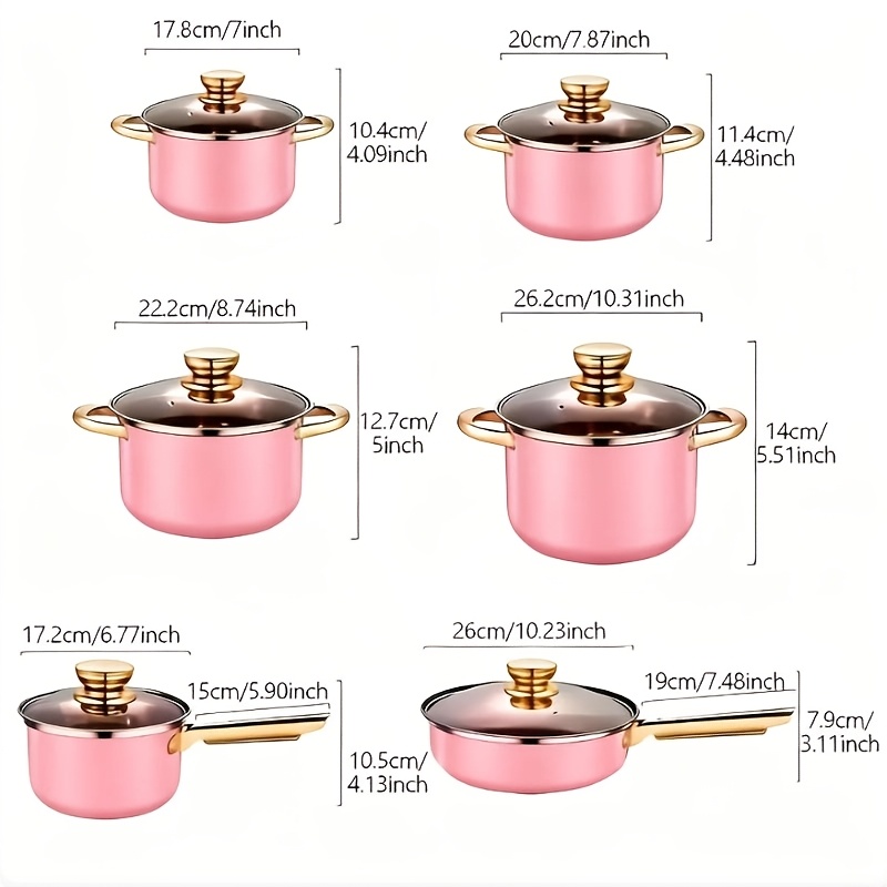 14pcs Stainless Steel Cookware - Kitchen Glass Baking Set avis et prix