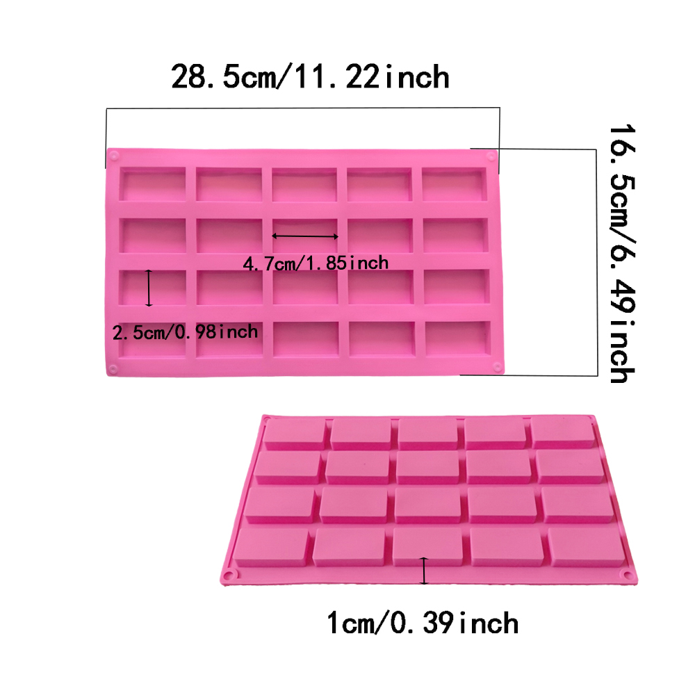 1pc 20 cavity rectangular sili - Silicone Cake Mold avis et prix