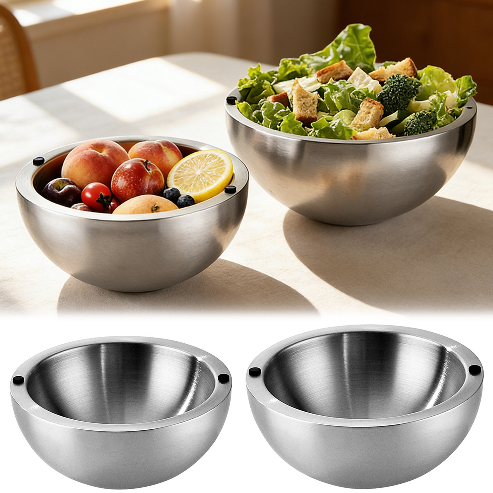 304 Thickened Salad Mixing Bow - Kitchen Baking Bowls avis et prix