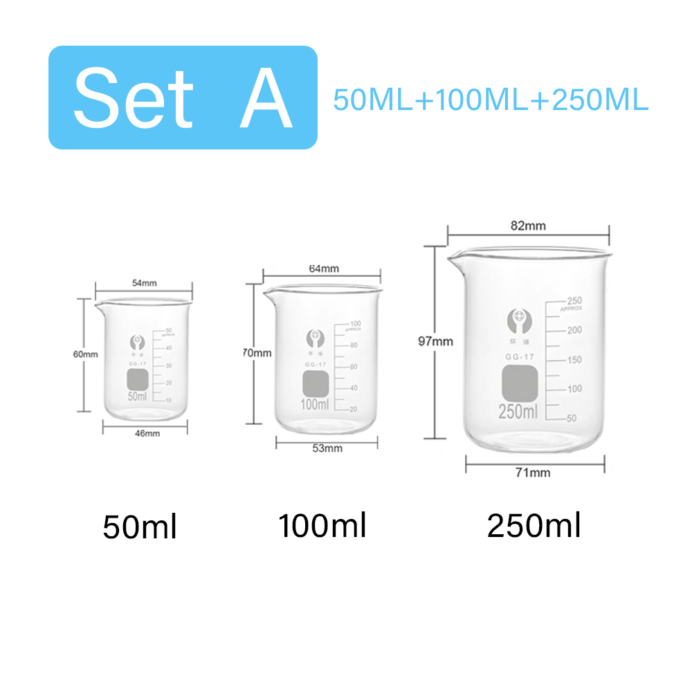 3pcs/Set Glass Measuring Cup S - Kitchen Glass Baking Set avis et prix