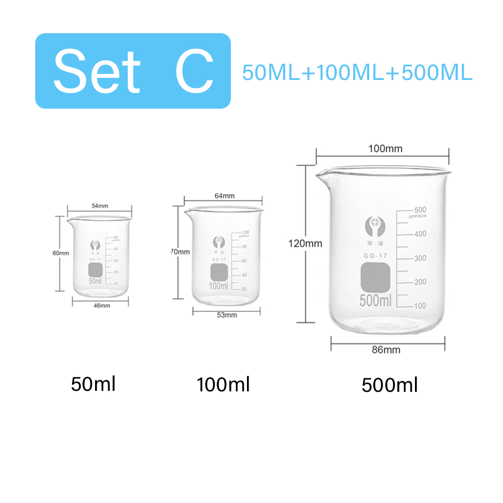 3pcs/Set Glass Measuring Cup S - Kitchen Glass Baking Set avis et prix