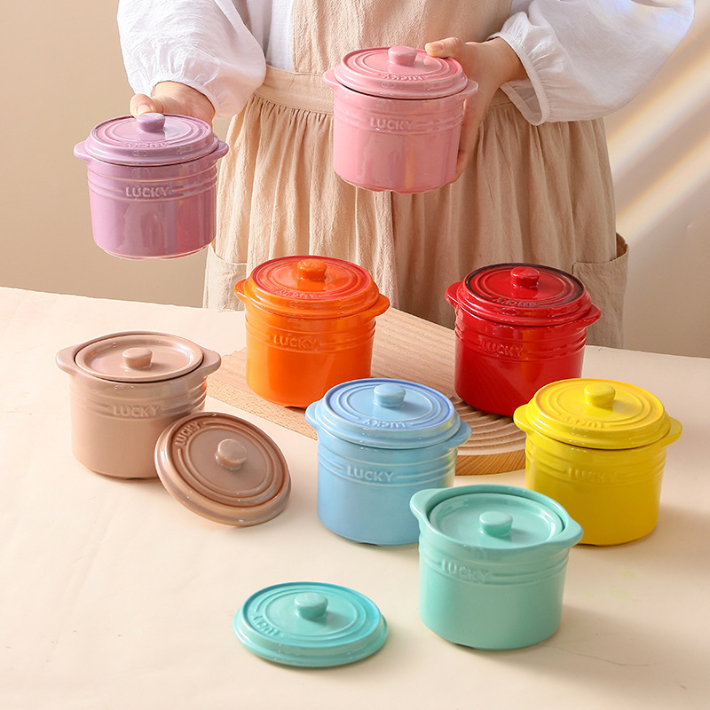 Double Lid Ceramic Bowl,Bird's - Kitchen Baking Bowls avis et prix
