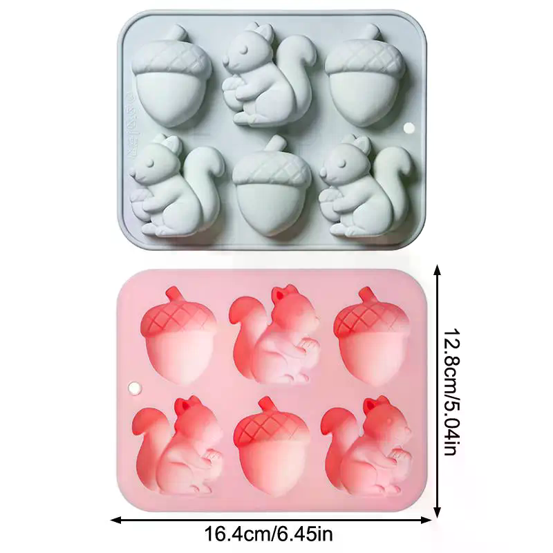 6-hole Squirrel Oak Cake Silic - Silicone Cake Mold avis et prix
