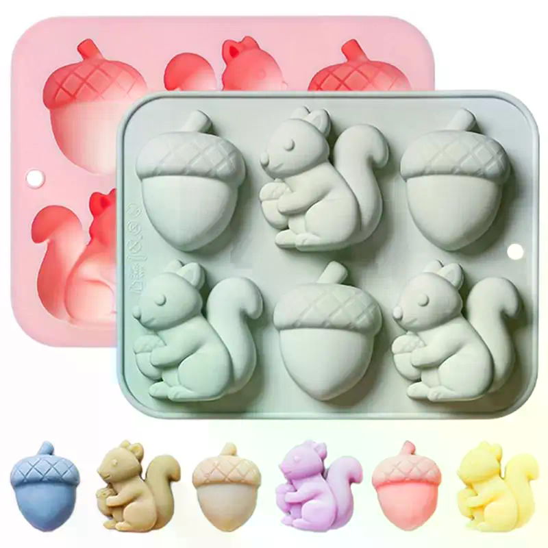 6-hole Squirrel Oak Cake Silic - Silicone Cake Mold avis et prix
