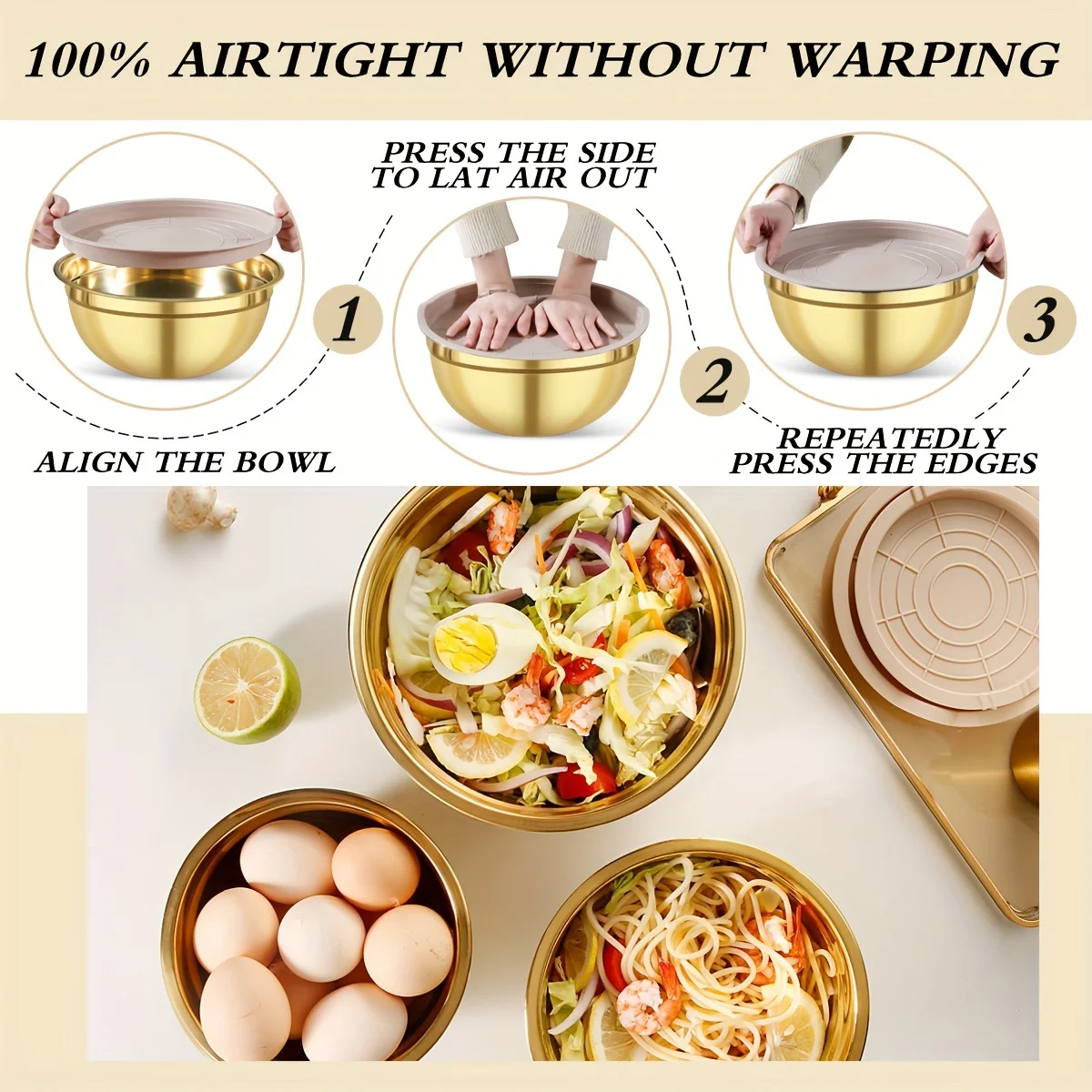 10-piece gold stainless steel  - Kitchen Baking Bowls avis et prix