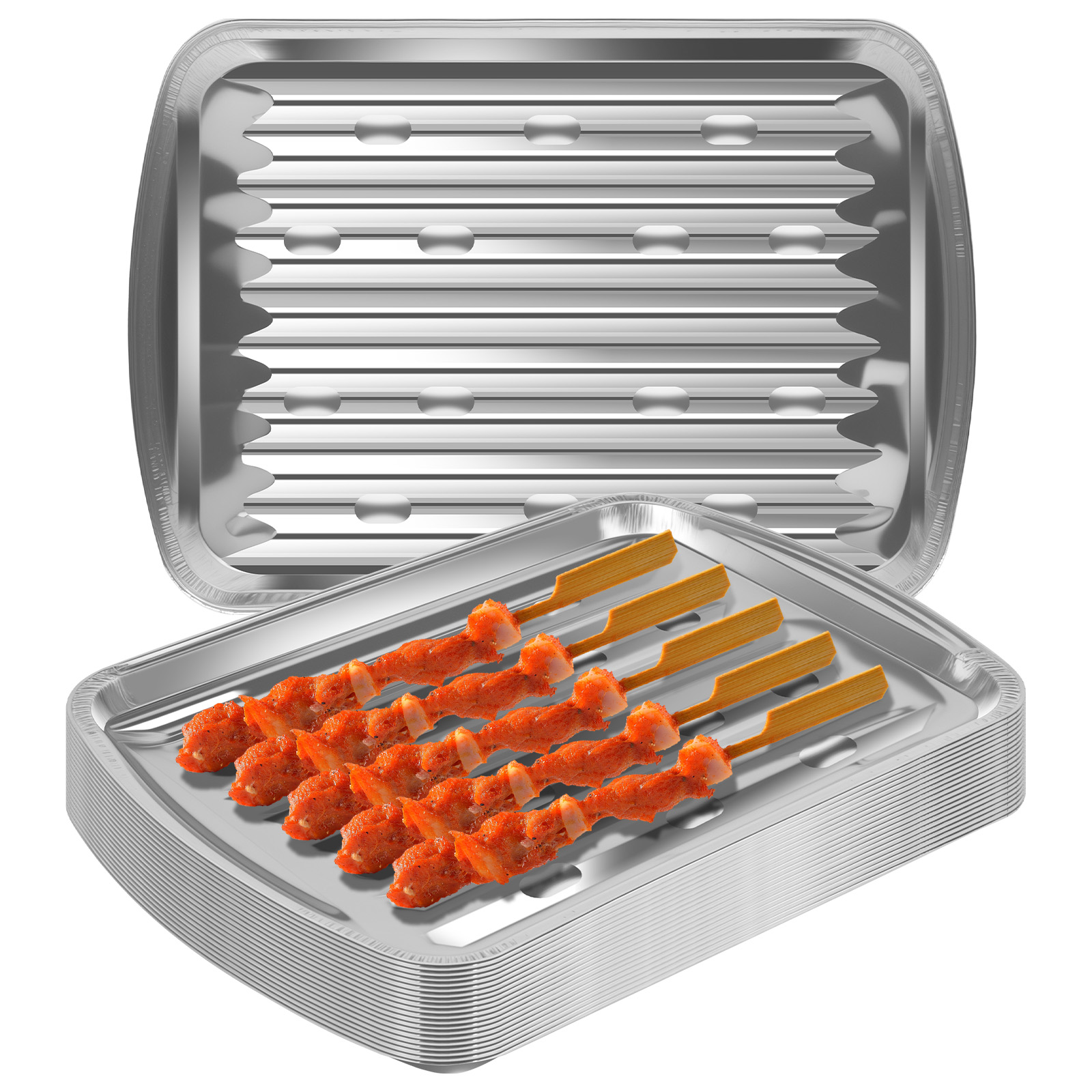Aluminum Foil Trays Non-Stick  - Kitchen Baking Bowls avis et prix