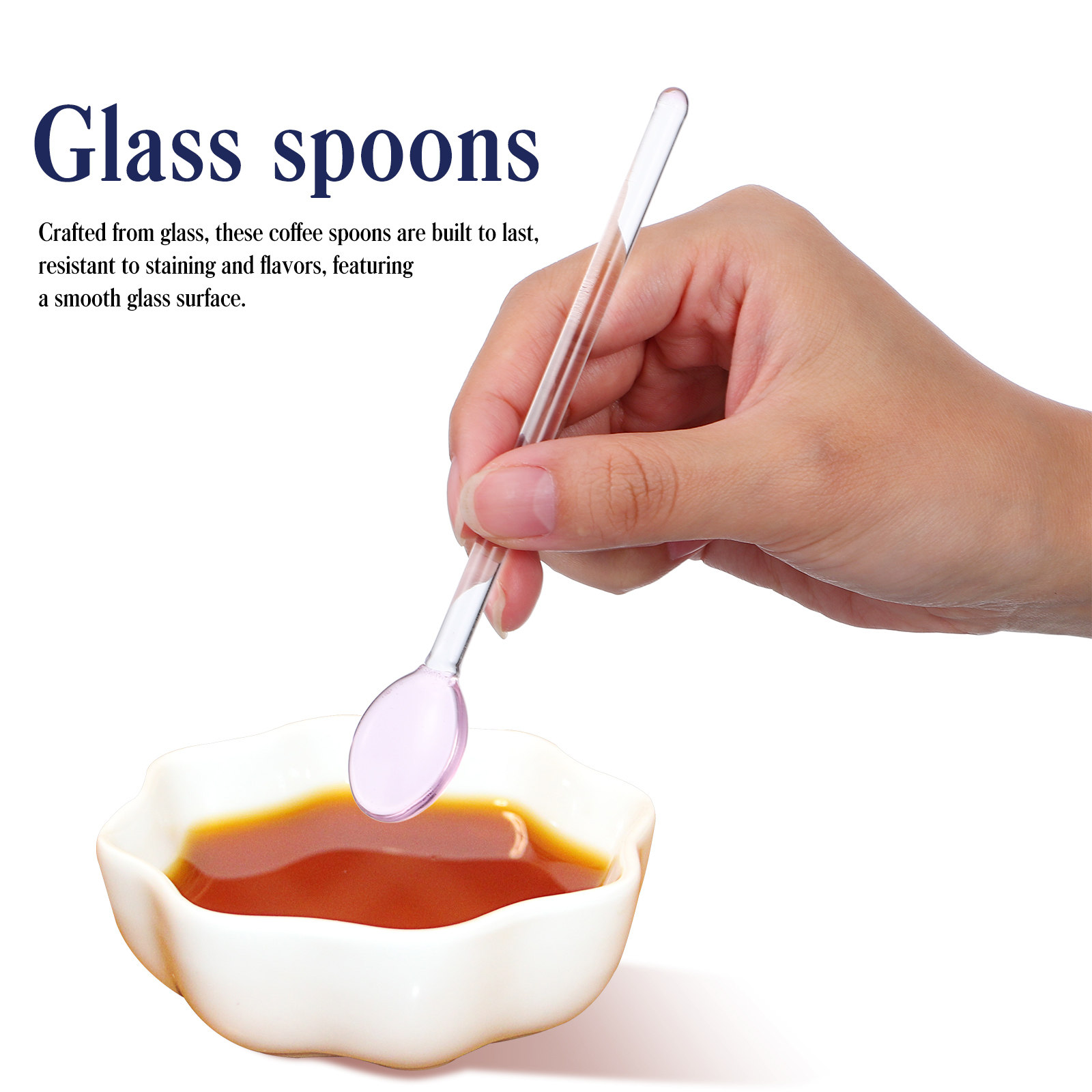 6Pcs Glass Stirring Spoons Lon - Kitchen Glass Baking Set avis et prix