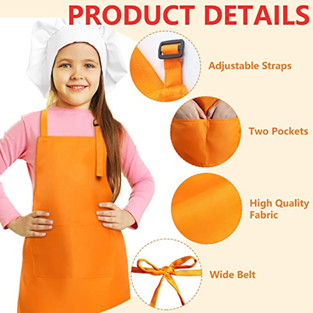 Children Chef Apron Front Pock - Baking Kitchen For Kids avis et prix