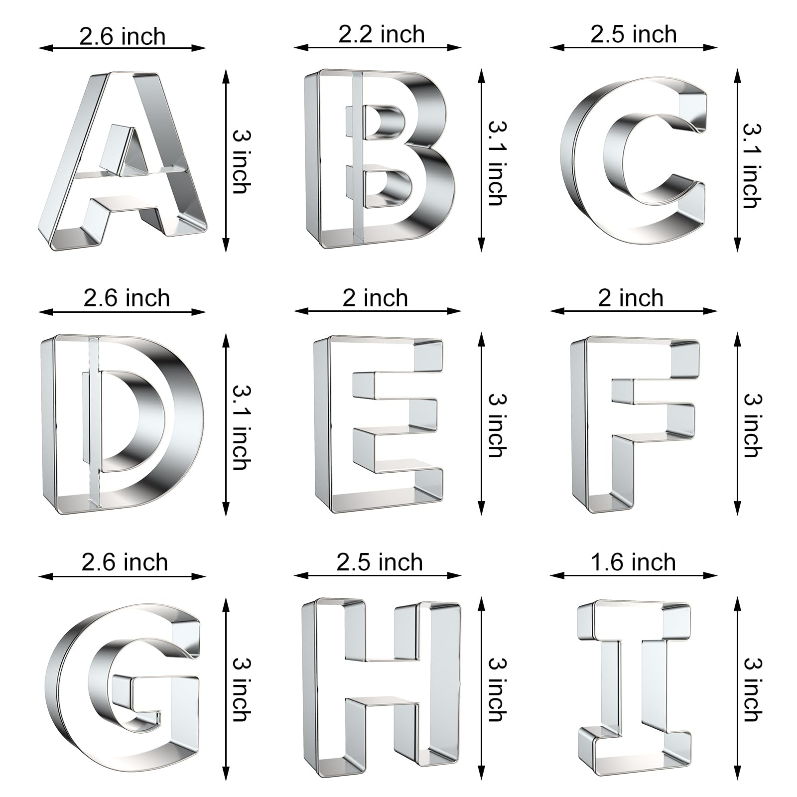 Letter Cookie Cutters Shapes - - Cookie Cutter Set avis et prix