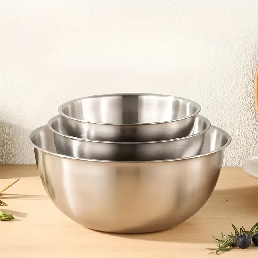 3pcs Stainless Steel Salad Bow - Kitchen Baking Bowls avis et prix