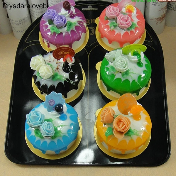 6pcs/set Simulation Rose Cake  - Kitchen Set Bakery avis et prix