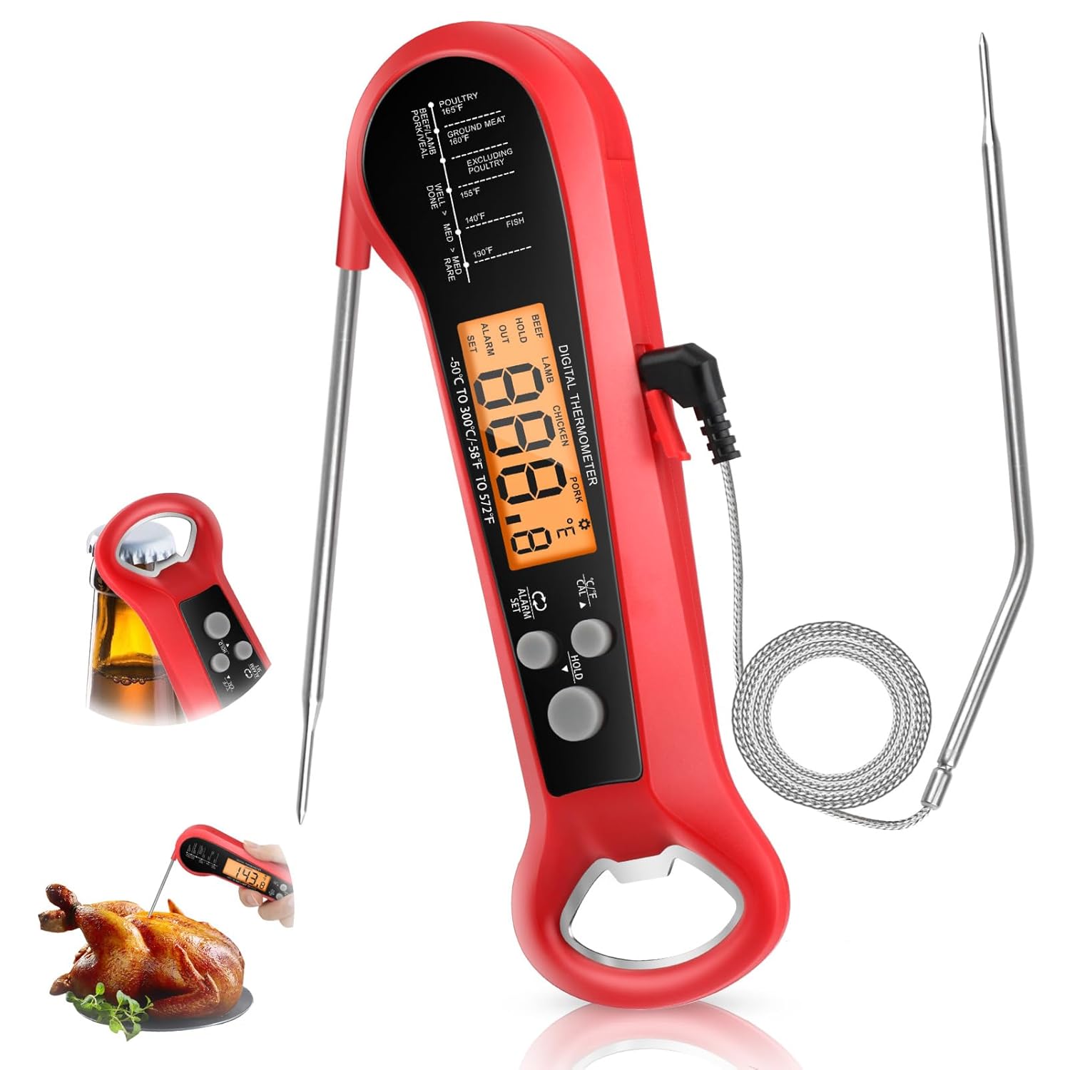 Long Cable Professional Meat T - Kitchen Baking Utensil avis et prix