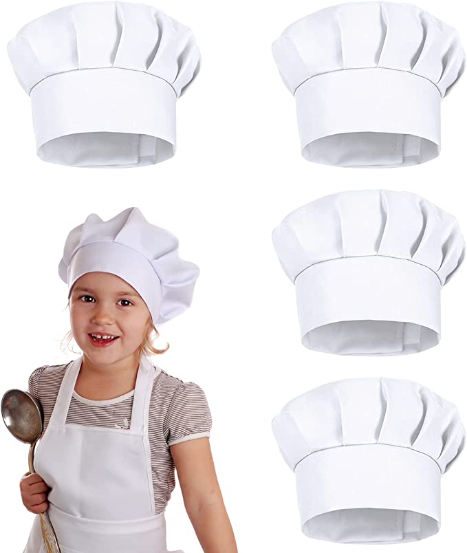 4PCS White Party Cap Hat Costu - Baking Kitchen For Kids avis et prix