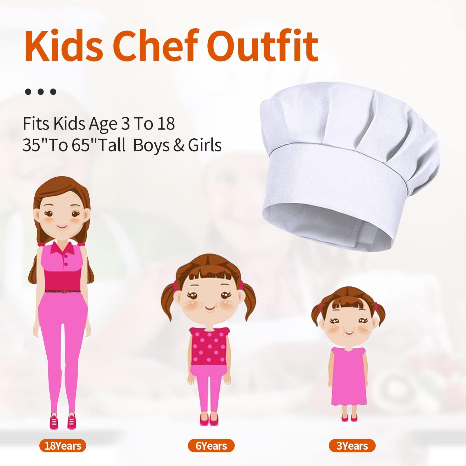 4PCS White Party Cap Hat Costu - Baking Kitchen For Kids avis et prix