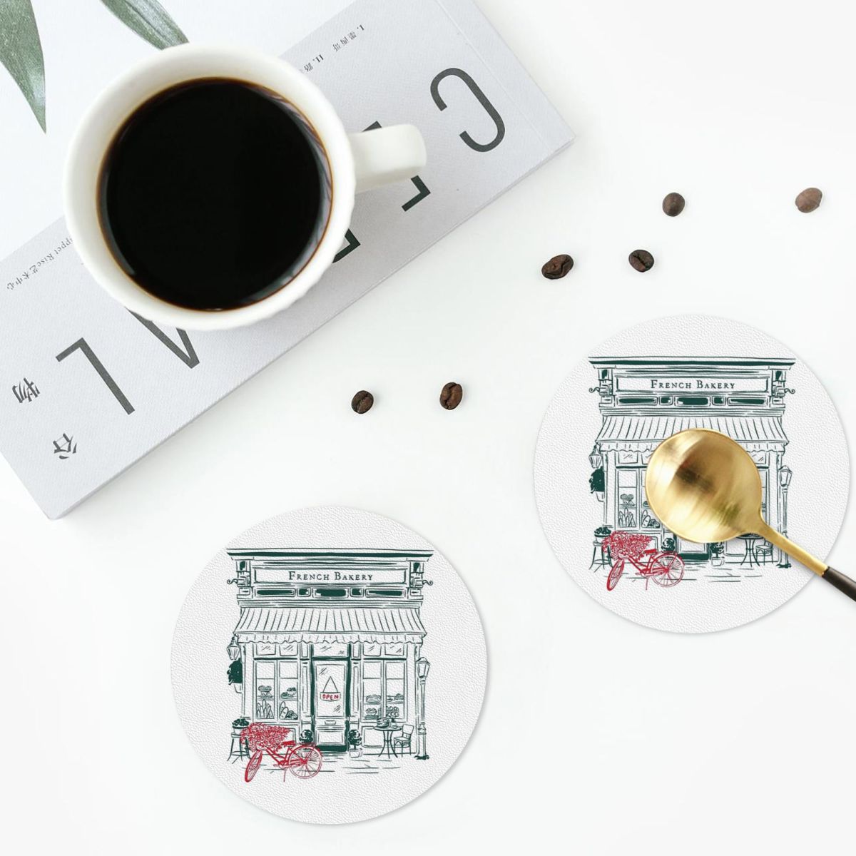 French Bakery Coasters PVC Lea - Kitchen Set Bakery avis et prix